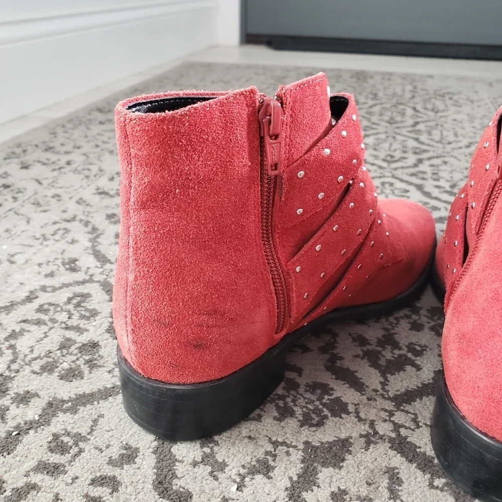 Topshop Krown Suede Leather Triple Buck boots